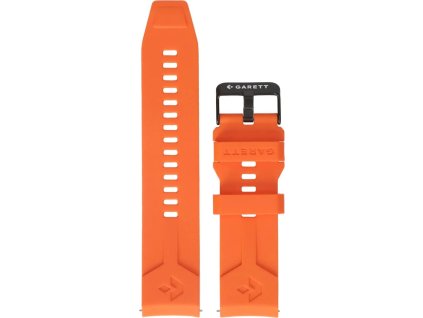 Garett  univerzální řemínek 22 mm, oranžový silikonový