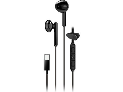 GENIUS sluchátka HS-M366 headset, mikrofon, USB-C, rotáční klip, černá