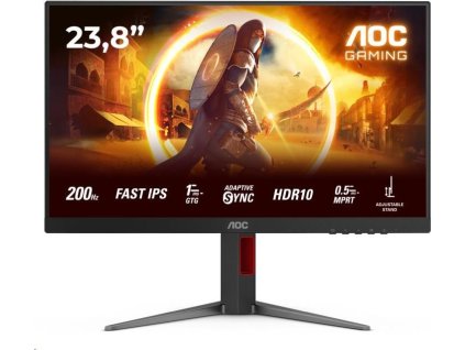 AOC MT 23,8" 24G4HA - 1920x1080,IPS,200Hz,2xHDMI,1xDP,Repro,Pivot