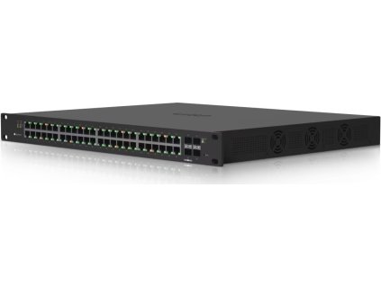 UBNT EdgeSwitch ES-48-500W [70Gbps, 500W, aktívny (802.3af/at) a pasívne (24 V) PoE, 2xSFP, 2xSFP+, L2/L3]