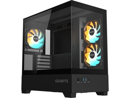 GIGABYTE case GB-C201P, Mid tower, 2xUSB 3.0, 3x 120mm ARGB Fan, černá