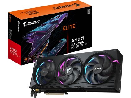 GIGABYTE VGA AMD Radeon RX 9070 XT AORUS ELITE 16GB, 16GB GDDR6, 2xDP, 2xHDMI