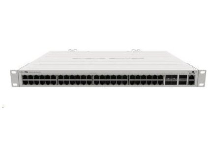 MikroTik Cloud Router Switch CRS354-48G-4S+2Q+RM, 650MHz CPU, 64MB, 1x10/100, 48xGLAN, 4xSFP+, 2xQSFP, vrátane. L5