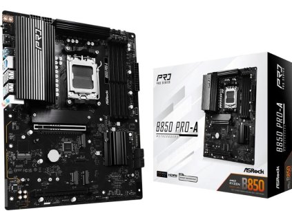 ASRock MB Sc AM5 B850 Pro-A, AMD B850, 4xDDR5, 1xUSB-C, HDMI, ATX
