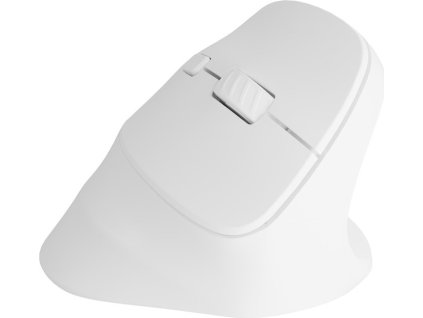 Bezdrátová myš Natec CRAKE 2/Kancelářská/Optická/2 400 DPI/USB+BT/Bílá/Vertikální/Optická/Pro pravák