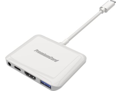 PremiumCord Převodník USB-C na HDMI2.0+USB3.0+Audio+PD (pro iPad Pro)