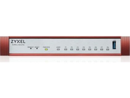 Zyxel USG FLEX 100HP, 7 Gigabit user-definable ports, 1*1G PoE+, 1*USB with 1 YR Gold Security Pack
