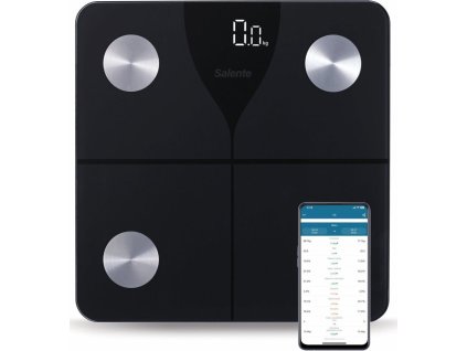 EVOLVEO Salente SlimFit, osobní diagnostická fitness váha, Bluetooth, černá