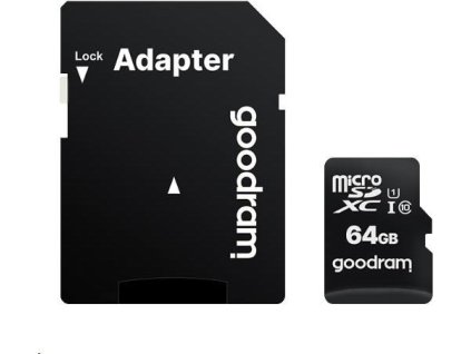 GOODRAM MicroSDXC karta 64GB M1AA, UHS-I Class 10, U1 + adaptér