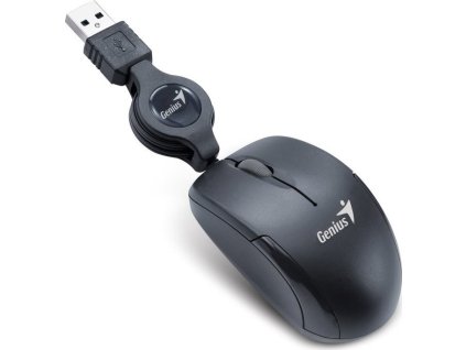 Myš GENIUS Micro Traveler V2, káblová, 1200 DPI, USB, čierna