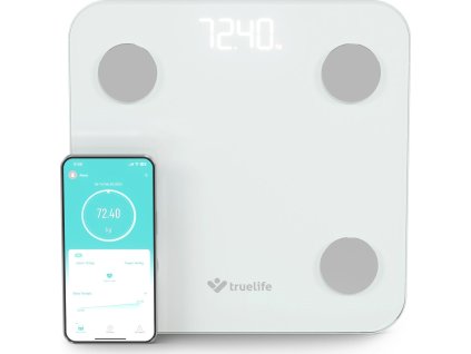 TrueLife FitScale W1 BT White - bioelektrická impedanční bluetooth váha