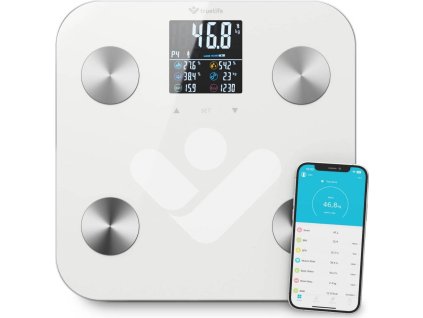 TrueLife FitScale W6 BT - Bioelektrická impedanční bluetooth váha - bílá
