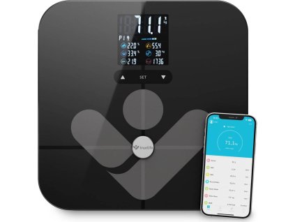 TrueLife FitScale W7 BT - Bioelektrická impedanční bluetooth váha - černá