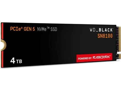 WD BLACK SSD NVMe 4TB PCIe SN8100 Powered by SanDisk, Gen5, (R:14900, W:14000MB/s)