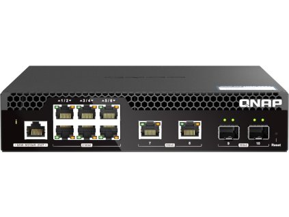 QNAP řízený switch QSW-M2106R-2S2T (6x 2,5GbE RJ45, 2x 10GbE RJ45, 2x 10GbE SFP+, malá šířka)