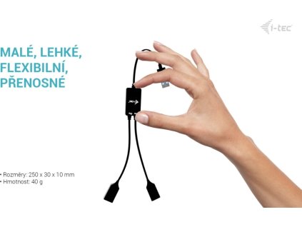 i-tec USB-A Cable HUB 2 port (2x USB-A)