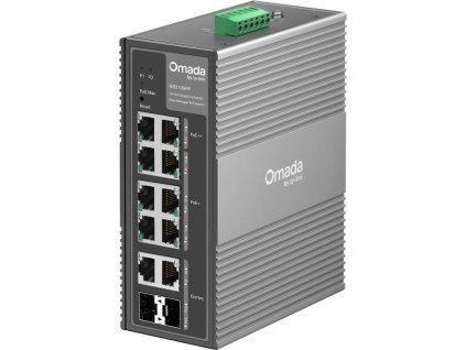 TP-Link OMADA průmyslový switch IES210GPP (8xGbE,2xGbE/SFPcombo,6xPoE+,2xPoE++,240W,DIN,IP40,fanless)