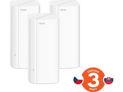 Tenda Nova EX12 (3-pack) WiFi6 AX3000 Mesh Gigabit system, 9xGLAN/GWAN, WPA3, VPN, SMART CZ aplikace