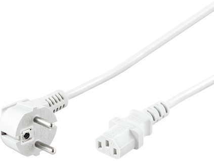 PremiumCord Kabel síťový 230V k počítači 2m bílý