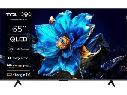 TCL 65" TV, QLED, 4K Ultra HD, HDR, Google TV, LAN, Wi-Fi, HDMI, Chromecast, Miracast, AirPlay