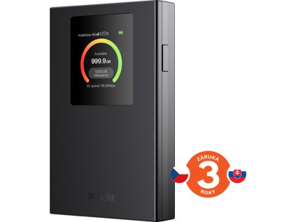 Tenda 4G185v4 4G LTE Mobile AX300 Wi-Fi 6 battery modem router, LCD, WPA3, USB-C
