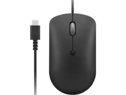 Lenovo 400/Cestovní/Optická/2 400 DPI/Drátové USB-C/Černá