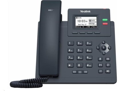 IP telefón Yealink SIP-T31G, 2,3" grafika 132x64, 2x RJ45 10/100/1000, PoE, 2x SIP, s adaptérom