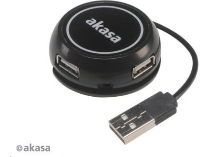 AKASA HUB USB Connect4C 4 v 1, 4x USB 2.0,17 cm kábel, externý