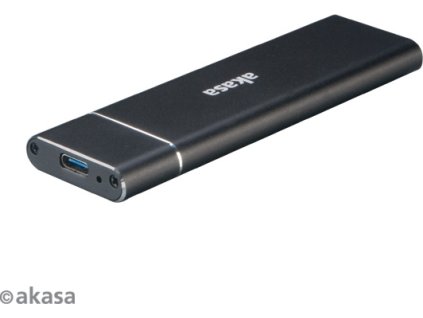 Externý box AKASA pre M.2 (NGFF) SSD, USB 3.1 Gen 2 Superspeed+ (podporuje 2230, 2242, 2260 a 2280), 10 Gb/s, hliník