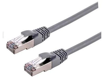 C-TECH kabel patchcord Cat6a, S/FTP, šedý, 5m