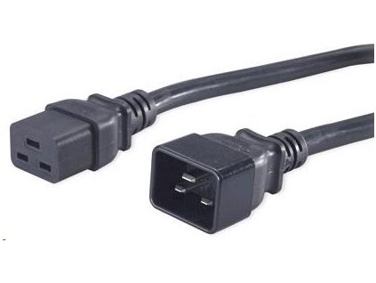 PREMIUMCORD Napájací kábel 230V/16A predĺženie 1,5m (konektory IEC 320 C19 - IEC 320 C20)