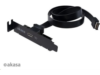 Adaptér AKASA MB interný, USB 3.1, držiak PCI s konektorom typu C, nízky profil 8 cm, 50 cm