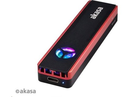 Externý box AKASA Vegas SSD Mate, pre M.2 disky SSD SATA/NVMe, USB 3.2 Gen 2, 10Gb/s, RGB, hliník