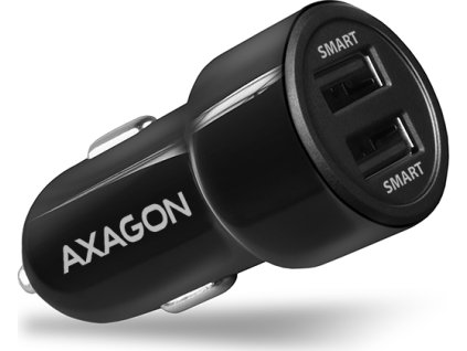 AXAGON PWC-5V5, SMART nabíjačka do auta, 2x port 5V-2.4A + 2.4A, 24W