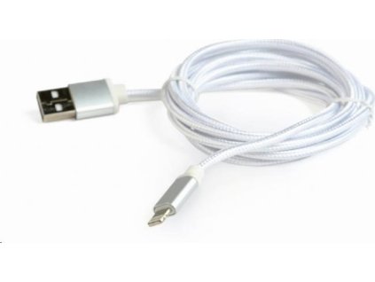 GEMBIRD CABLEXPERT USB 2.0 Nabíjací a synchronizačný kábel Lightning (IP5 a vyšší), opletený, 1,8 m, strieborný, lesklý