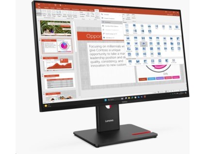 LENOVO LCD ThinkVision T27-40 27",IPS,mat,16:9,1920x1080,178/178,4/6ms,300cd/m2,1500:1,CAM,DP,HDMI,VGA,PIVOT,VESA,3Y
