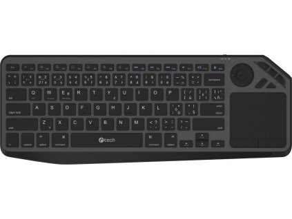 C-TECH Klávesnice WLTK-02, Bezdrátová, Touchpad, černá