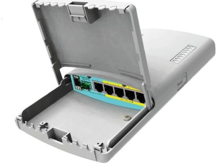 MikroTik RouterBOARD PowerBox Pro, 800MHz CPU, 128MB RAM, 5x LAN, PoE IN/OUT, vrátane. Licencia L4