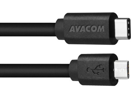 AVACOM datový a nabíjecí kabel USB Type-C - Micro USB, 100cm, černá