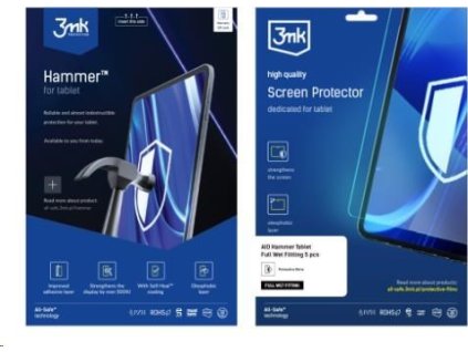 3mk All-Safe - AIO PLUS fólie Hammer Cutting Mat - Tablet Plus do 15", 5 ks