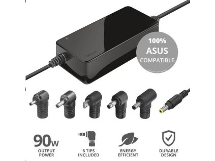 Napájací adaptér TRUST MAXO pre notebooky ASUS 90 W, vrátane. koncové uzávery