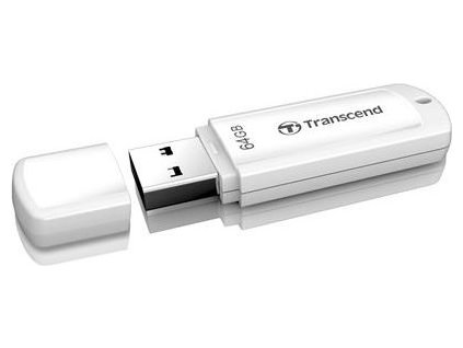 TRANSCEND Flash disk 64GB JetFlash®370, USB 2.0 (R:16/W:6 MB/s) biela