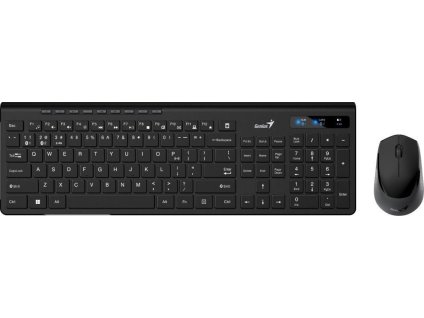 GENIUS set klávesnice+myš SlimStar 8230, Bezdrátový set Bluetooth + 2,4GHz, USB, CZ+SK layout, černá