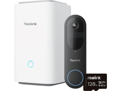 REOLINK bezpečnostní video zvonek D340B + Hub 1 + 128GB microSD