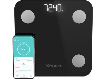 TrueLife FitScale W1 BT Black - bioelektrická impedanční bluetooth váha