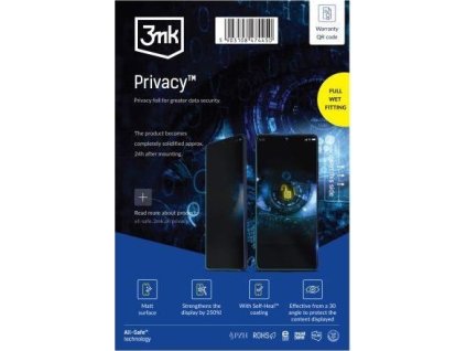 3mk All-Safe Privacy - AIO fólie Phone Dry & Wet Fitting v2.0 25 pcs