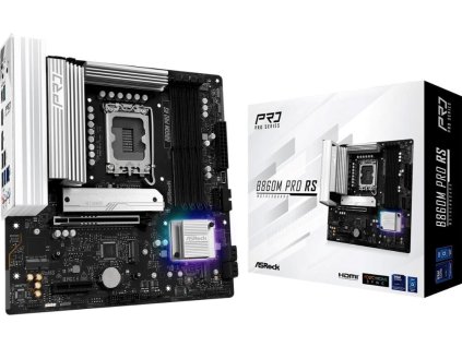ASRock MB Sc LGA1851 B860M Pro RS, Intel B860, 4xDDR5, 1xDP, 1xHDMI, mATX