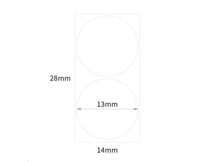 Niimbot štítky R 14x28mm 205ks WhiteRound B pro D11 a D110