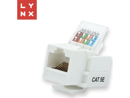 LYNX keystone UTP Cat5e, samozařevácí, 90 stp., bílý