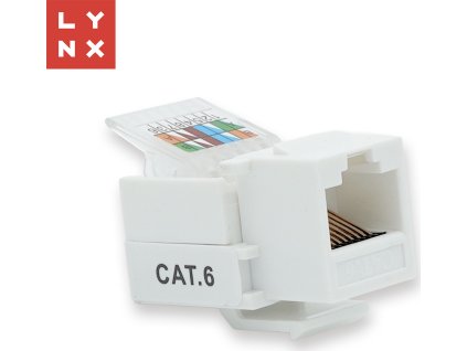LYNX keystone UTP Cat6, samozařezávací, 90stp., bílý